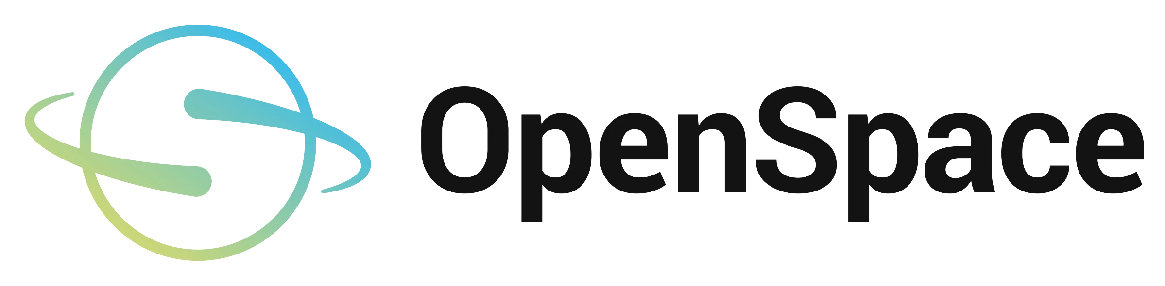OpenSpace horizontal logo, black